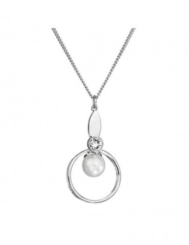 Collier Perle Blanche &...
