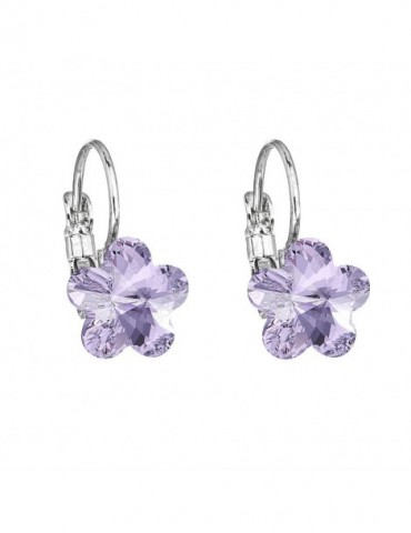 Boucles d'Oreilles Fleur 1 Violette