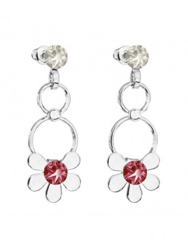 Boucles d'oreilles pendantes Summer Flower Rose SWAROVSKI