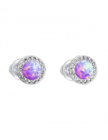 Boucles d'oreilles opale violette