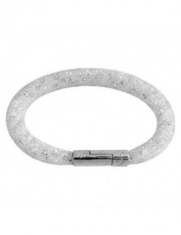 Bracelet tube Cristal blanc 19 cm