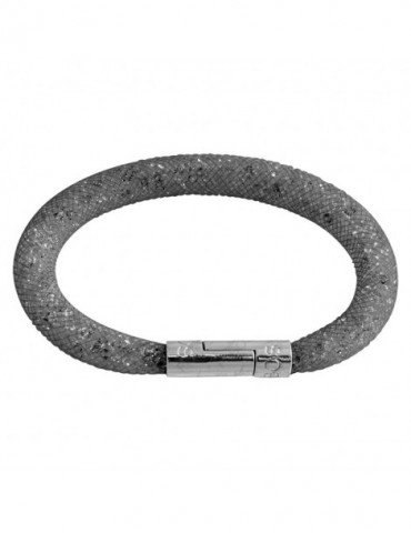 Bracelet tube Cristal noir 19 cm
