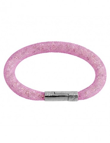 Bracelet tube Cristal rose foncé 19 cm