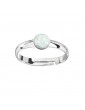 BAGUE BLANCHE OPALE 6MM