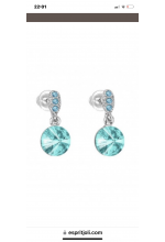 Photo from customer for Boucles d'oreilles Pureté Turquoise Clair SWAROVSKI